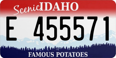 ID license plate E455571