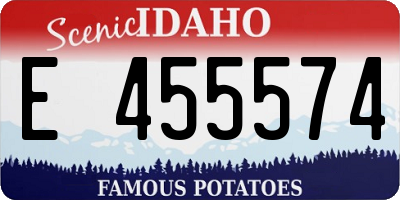 ID license plate E455574