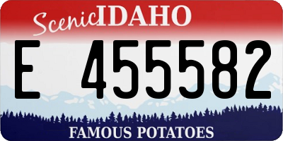 ID license plate E455582