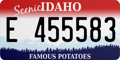 ID license plate E455583
