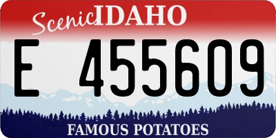 ID license plate E455609