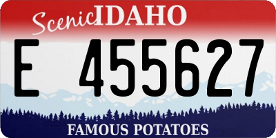 ID license plate E455627