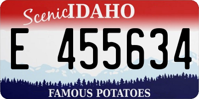 ID license plate E455634
