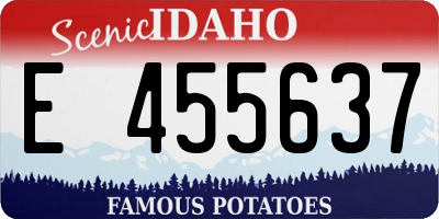ID license plate E455637