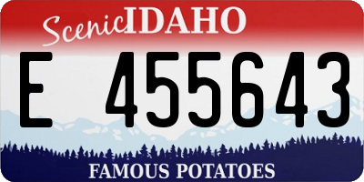 ID license plate E455643