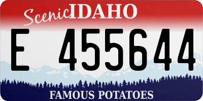 ID license plate E455644