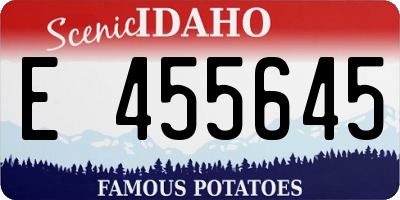 ID license plate E455645