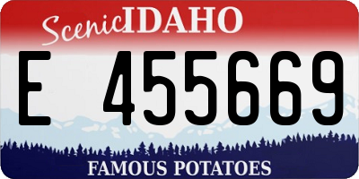 ID license plate E455669
