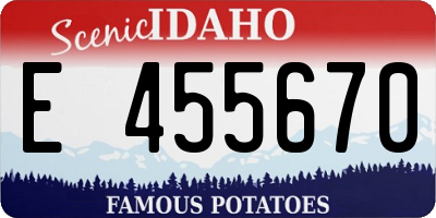 ID license plate E455670