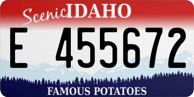 ID license plate E455672