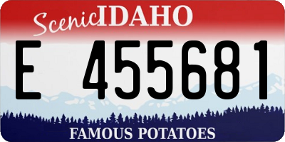 ID license plate E455681