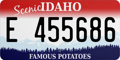 ID license plate E455686