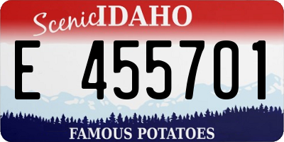 ID license plate E455701