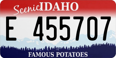 ID license plate E455707