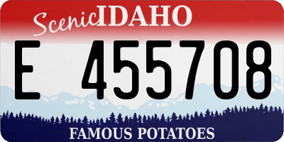 ID license plate E455708