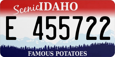 ID license plate E455722