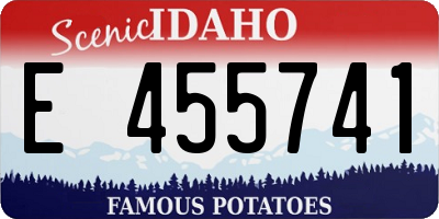 ID license plate E455741