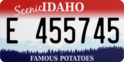 ID license plate E455745