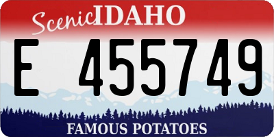 ID license plate E455749