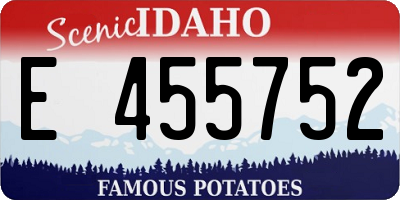 ID license plate E455752