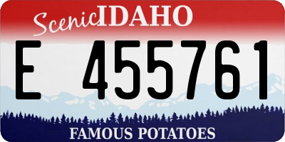 ID license plate E455761