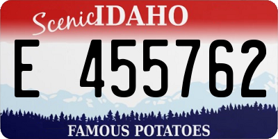 ID license plate E455762
