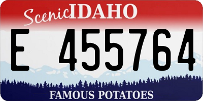 ID license plate E455764