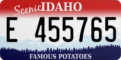 ID license plate E455765