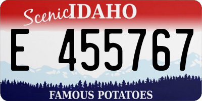ID license plate E455767