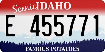 ID license plate E455771