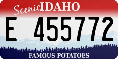 ID license plate E455772