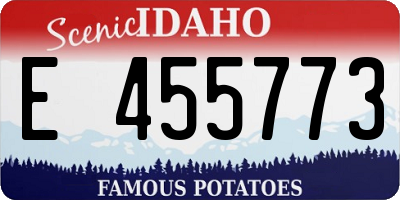 ID license plate E455773