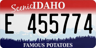 ID license plate E455774