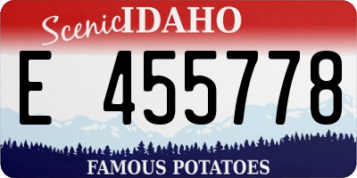 ID license plate E455778
