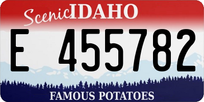 ID license plate E455782