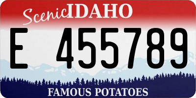 ID license plate E455789