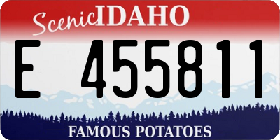 ID license plate E455811