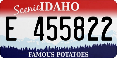 ID license plate E455822