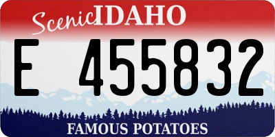 ID license plate E455832