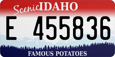 ID license plate E455836