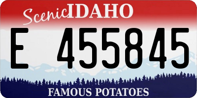 ID license plate E455845