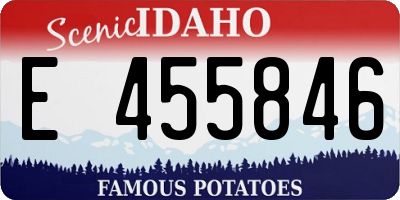 ID license plate E455846