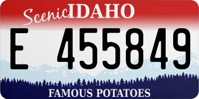 ID license plate E455849