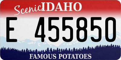 ID license plate E455850