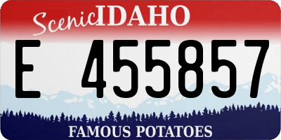 ID license plate E455857