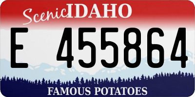 ID license plate E455864