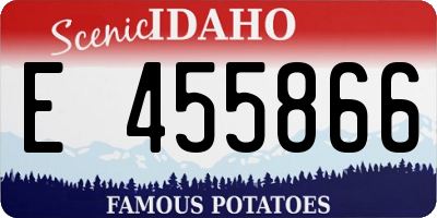 ID license plate E455866
