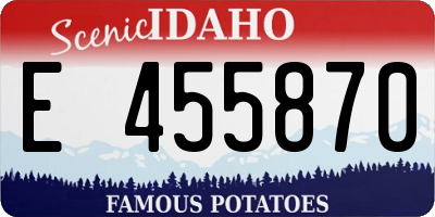 ID license plate E455870