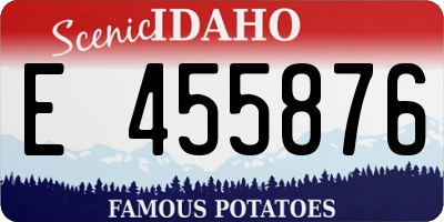 ID license plate E455876