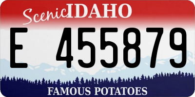 ID license plate E455879